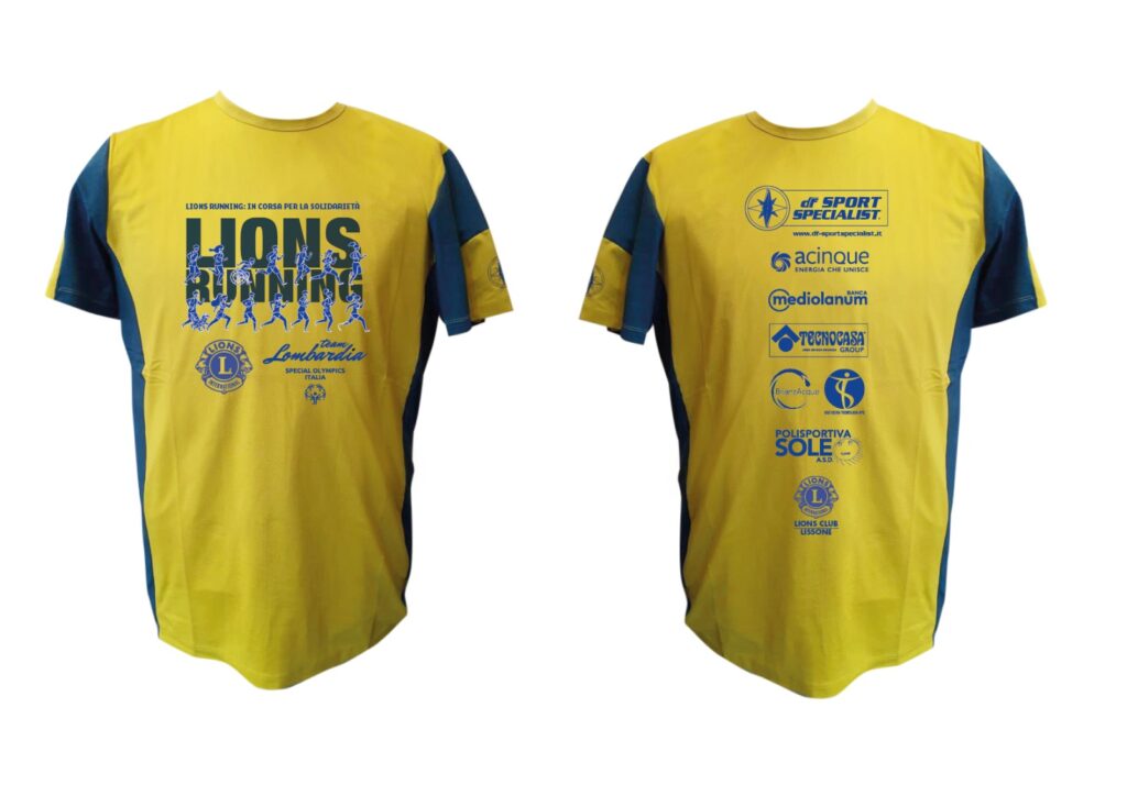 DF Mountain firma la T-shirt della 2^ Lions running, la gara più bella di sempre. Si corre domenica 1 ottobre